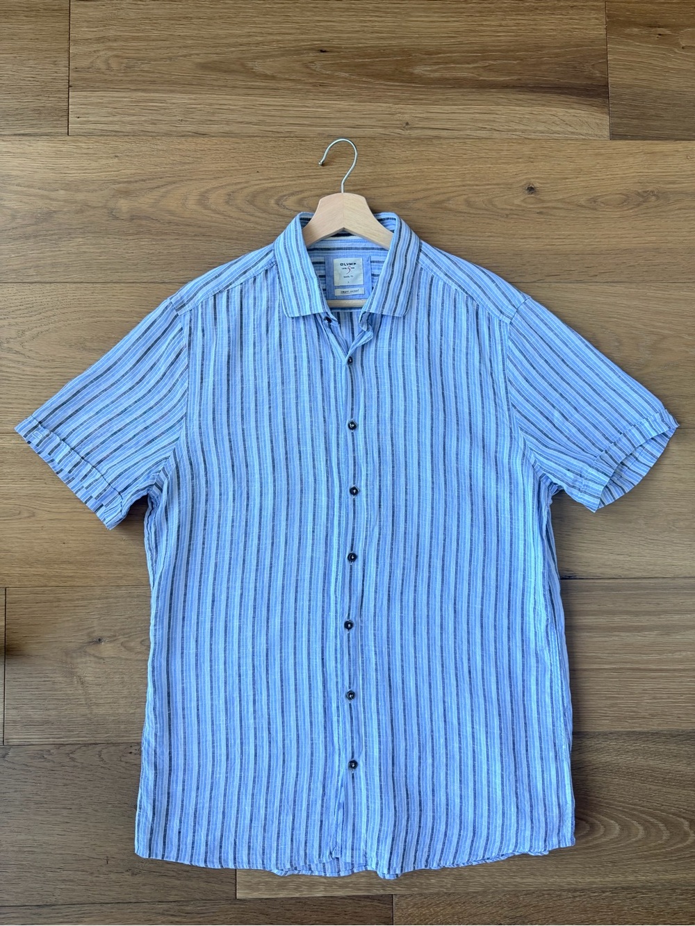 100% Linen Large Olymp Button Down Shirt